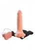 Żylasta proteza penisa przedłużka realistyczne dildo strap on z wibracją